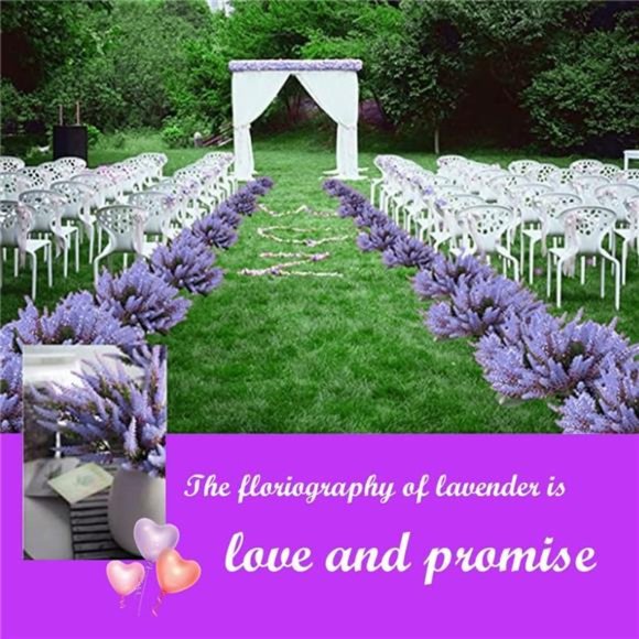 8 Bundles Artificial Lavender Flowers Artificial Flowers and Plants UV Resistant - Picture 5 of 6